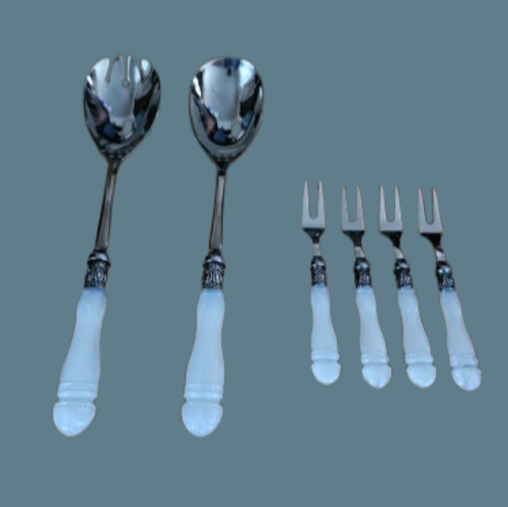 *Southern Living at Home Salad Servers & set of 4 Appetizer forks